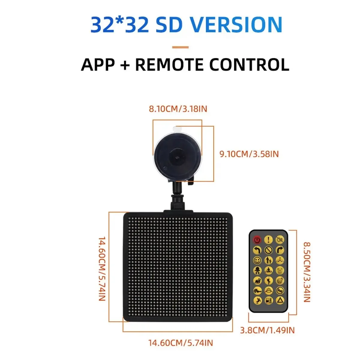 Imagem -05 - Smart Led Sign Screen com Phone App e Controle Remoto Padrão de Texto Faça Você Mesmo Rolagem para Exibição da Janela do Carro Led Matrix Pixel Panel Decor