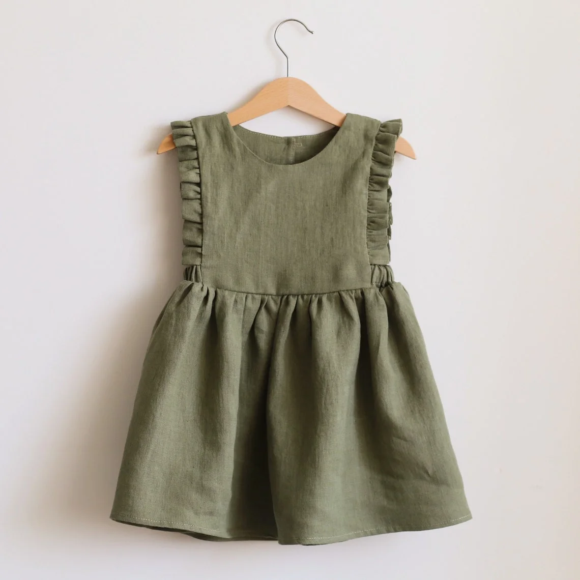 Summer Baby Girl Dresses Cotton Linen Sleeveless Kids Girls Dresses Baby Girl Clothes For Children