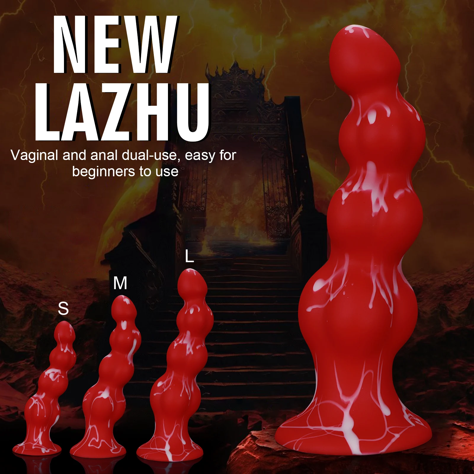 Tapón Anal con cuentas enormes, tapón Anal suave con nudo grande, juguete sexual para adultos, consolador Anal, masajeador, dilatador, expansión de entrenamiento para hombres y mujeres Gay