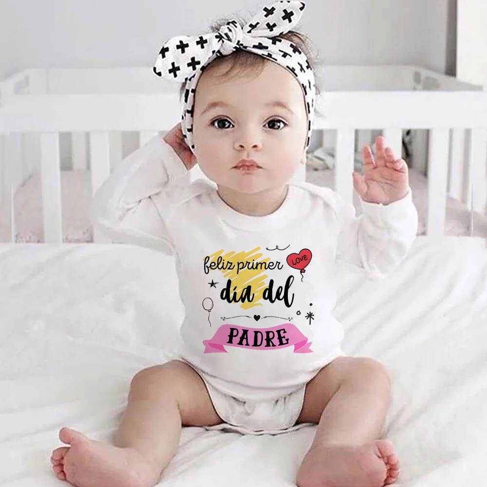 

Baby Romper Happy Father's Day Print Infant Bodysuit Baby Boy /Girl Clothing Toddler Fathers Day Gifts Bodysuits Newbron Clothes