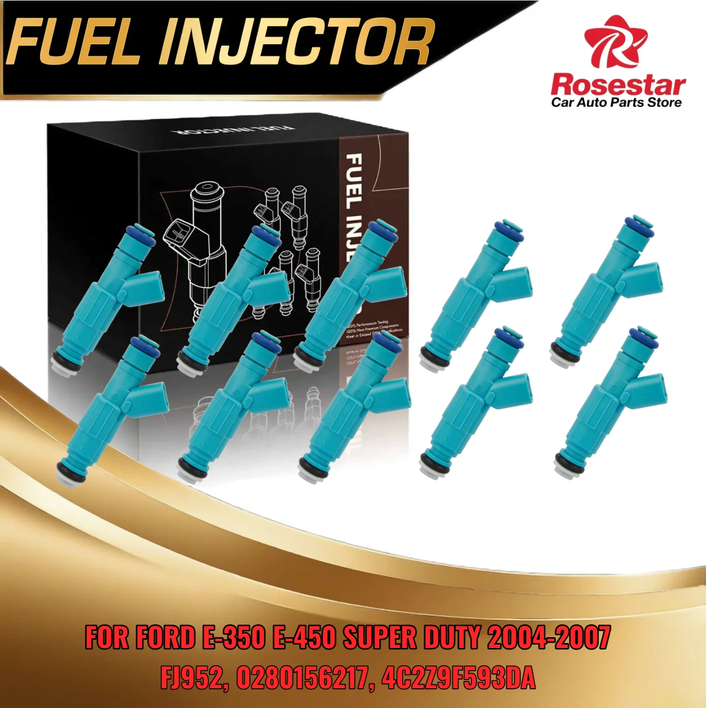 

10 топливных форсунок для Ford E350 E450 Super Duty 2004 2007 6 8L FJ952 0280156217