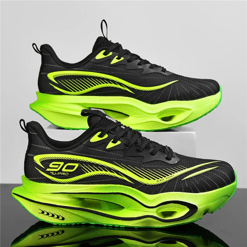 Men Running Shoes Speciality Marathon Sports Shoes Breathable Lightweight Carbon Board Women's Trend Athletic Sneakers Women