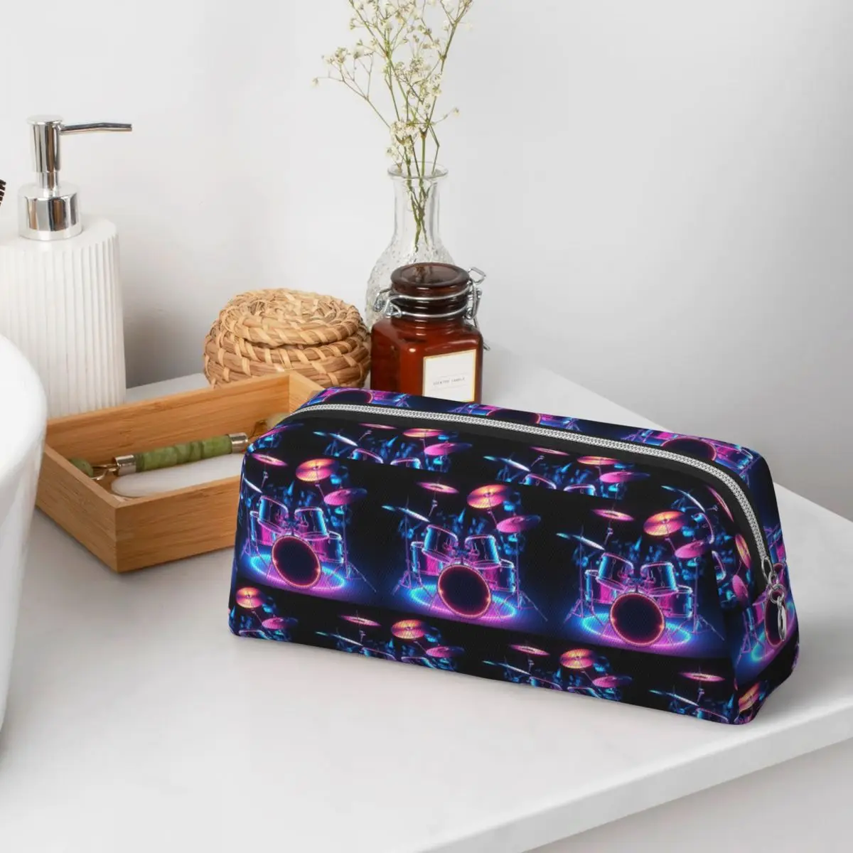 Shelf Drum Electronic Drum Pencil Cases for Student School Pen Box Pencil Bag Pencil Pouch Pen Holder