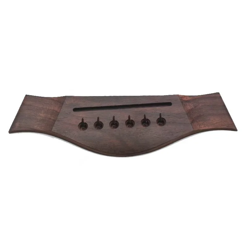 Stegset aus Palisander für Akustikgitarre mit Stiften, Mutter und Sattel, obere untere Saitenkissen für Folk-/Klassiker-/Uku-Gitarrenzubehör – Detail 7
