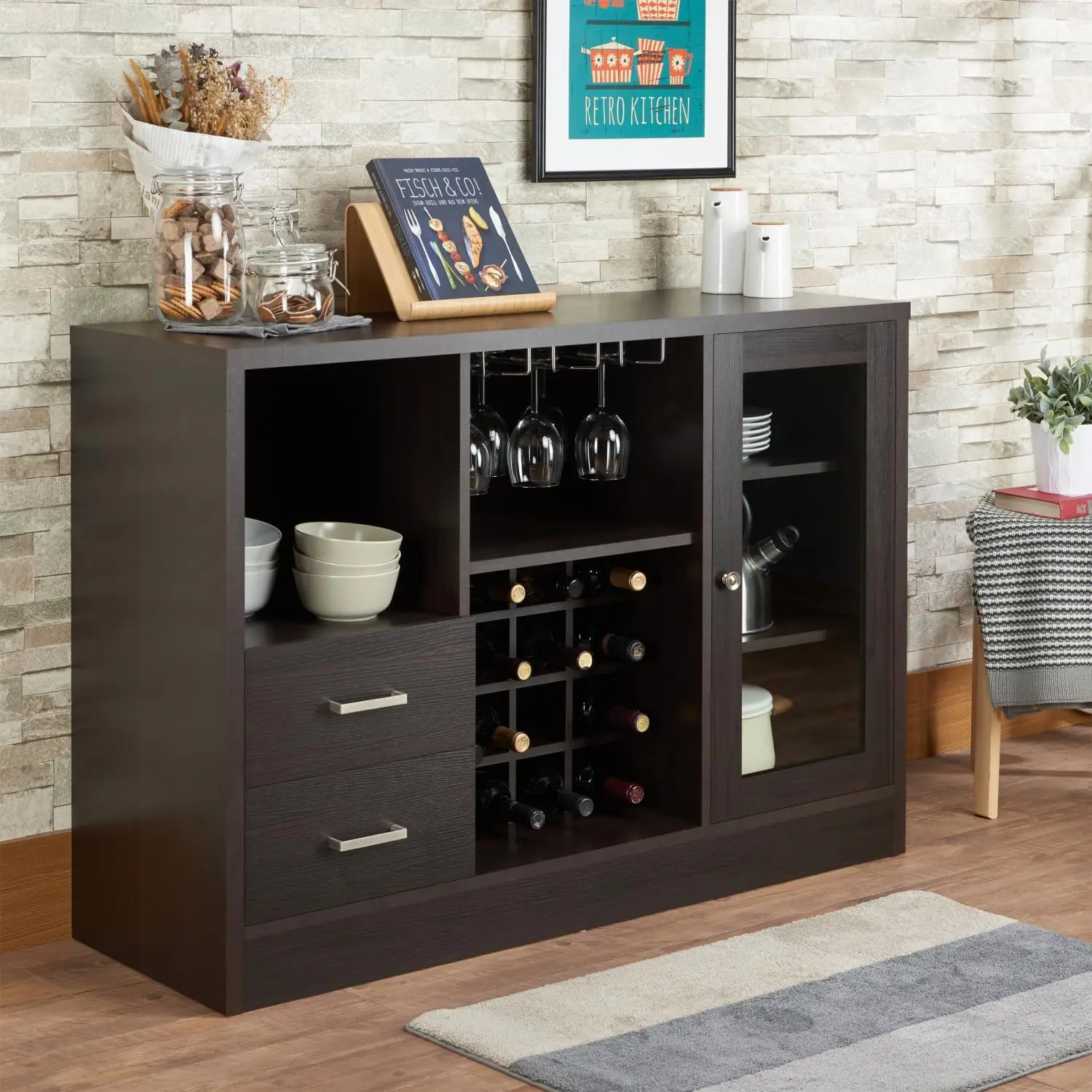 Finish Wine Cabinet For Home Bars & Dining Rooms