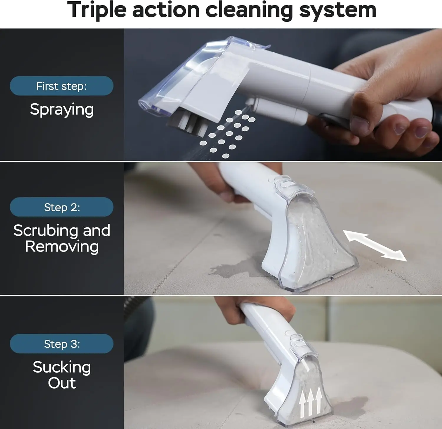 C1 Portable Extractor for Couch and Carpet Cleaner Upholstery Cleaner for Deep Cleaning