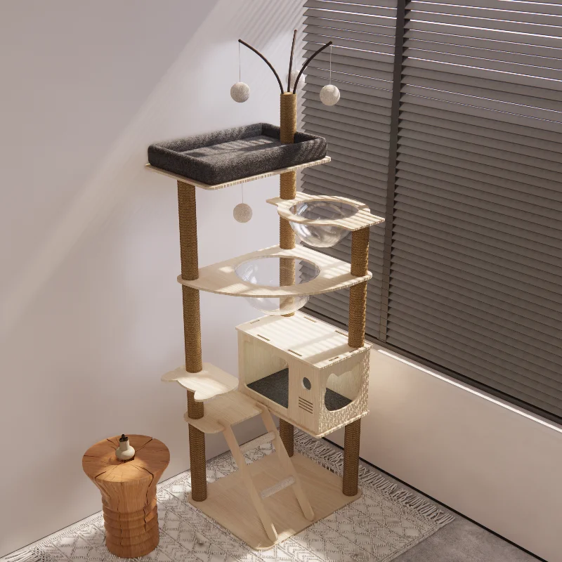 

House Indoor Cat Shelf Accessories Scratcher Condo Castle Cat Shelf Climbing Catnap Gatos Accesorios Mascotas Pet Supplies