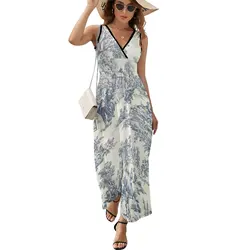 Toile de Jouy Number 2 Sleeveless Dress dress for women Women's evening dress birthday dress for women luxury 2023