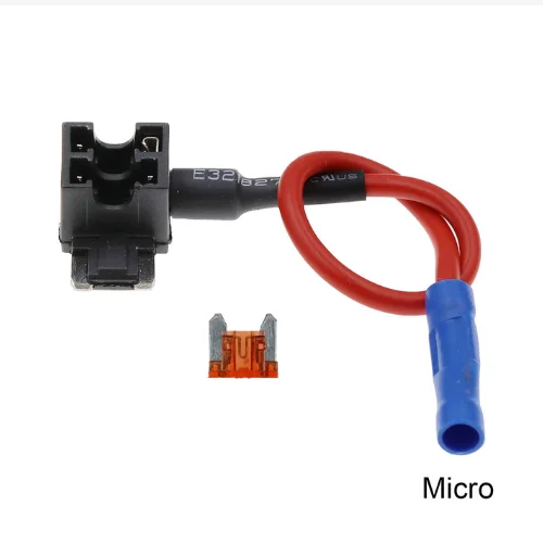 12V 24V Micro MINI SMALL MEDIUM Size Car Truck Fuse Holder Add-a-circuit TAP Adapter with 10A Micro Mini Standard ATM Blade Fuse