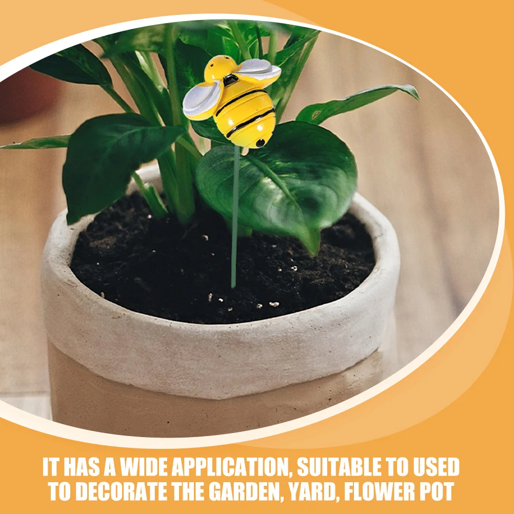 

10pcs Garden Stake Decor Simulation Bee Stakes For Outdoor Yard Garden Decoration Plastic Bees Ornament Lawn Art Decorative