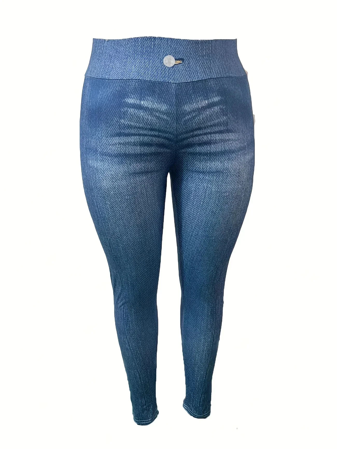 حجم كبير 1XL-5XL مطبوعة عالية الخصر سليم المناسب طماق الشاهقة الدينيم طباعة طماق