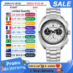 PAGANI DESIGN 2026 NEW Turtle Back Chronograph 1782 fashion quartz wristwatch for Man Luminous Waterproof Watch Reloj hombre