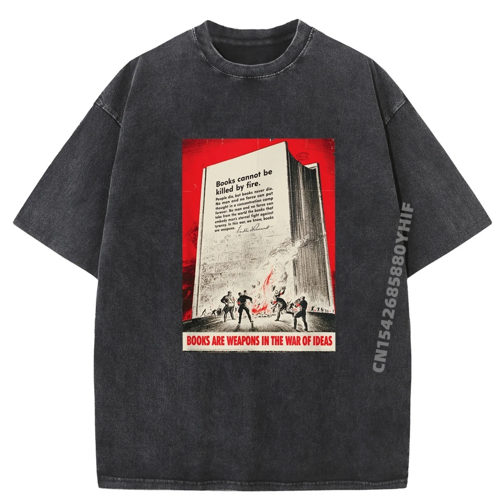 

Мужские топы, футболки с графическим рисунком, плакат Wwii, книги, оружие, футболки с нормальным принтом, мужская винтажная стираная одежда
