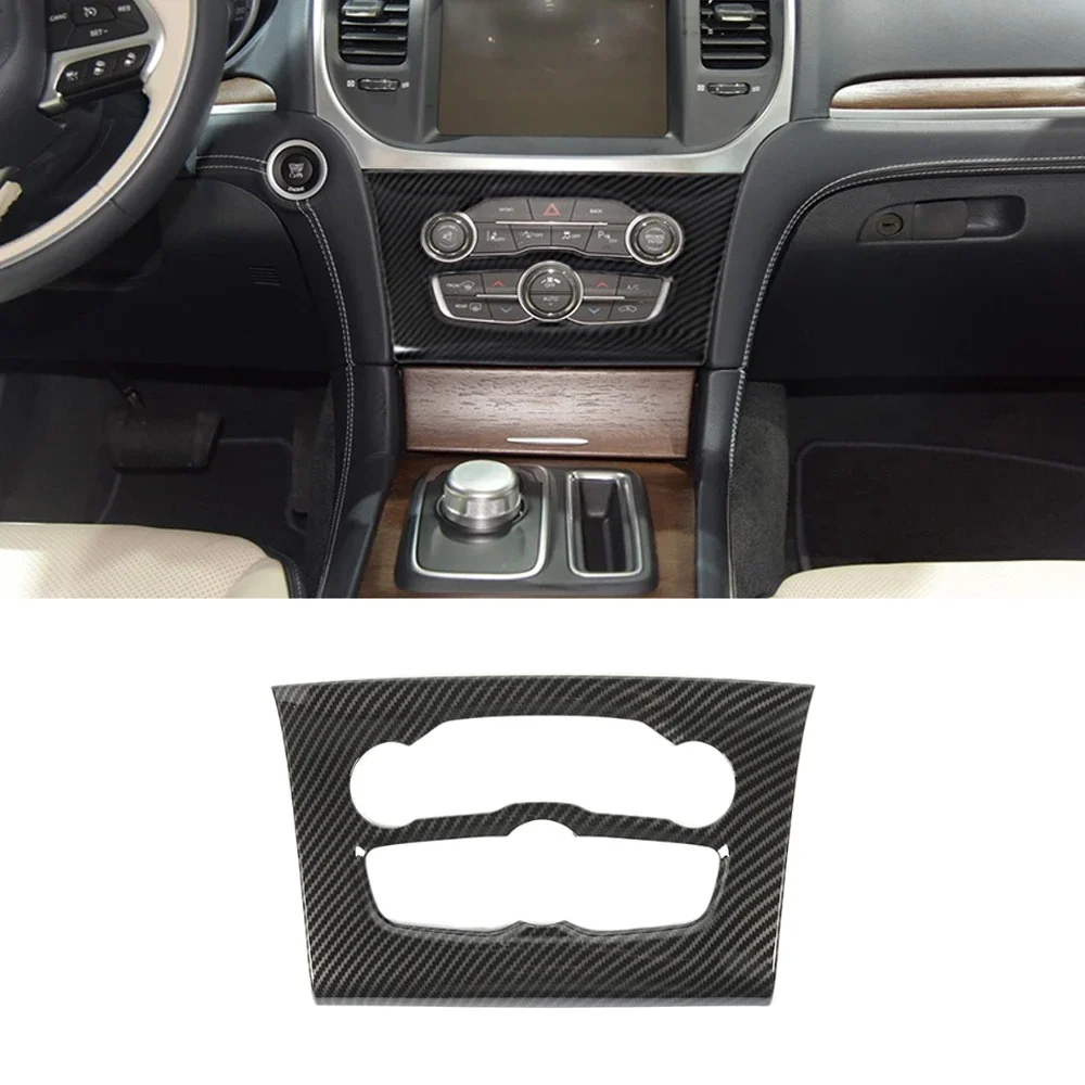 

New Car Styling For 300C 2015+ Dashboard Air Conditioner Adjust Panel Cover Frame Trim ABS Sticker Interior Accessory