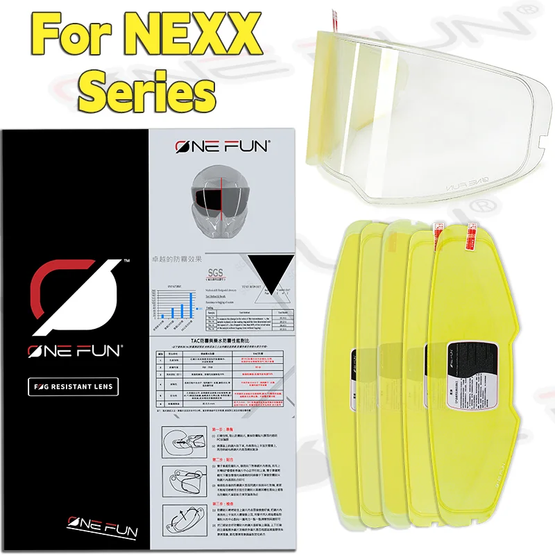 Visière anti-buée Y100 compatible avec les casques NEXX SX.100, SX.100R, Y100R, X.R2, X.R3R – Insert de visière anti-buée à fixation rapide
