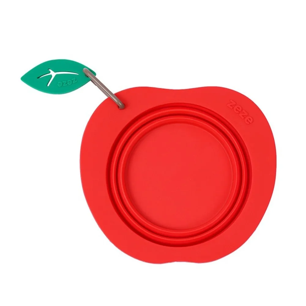 

Water Bowl 350ML Pet Folding Bowl with Carabiner Hook Design Puppy Food Container Silicone Large Portable Cat Bowl Outdoor