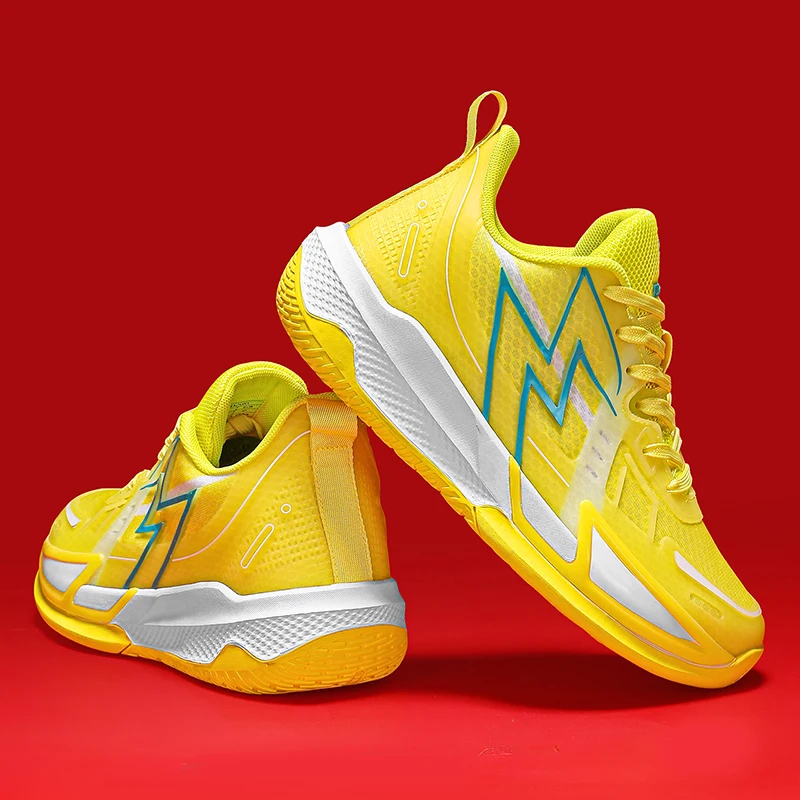 A pair of youth breathable high ankle FG cleats, shock cushioned sole, wear-resistant studs for outdoor lawn practice WJ-1218