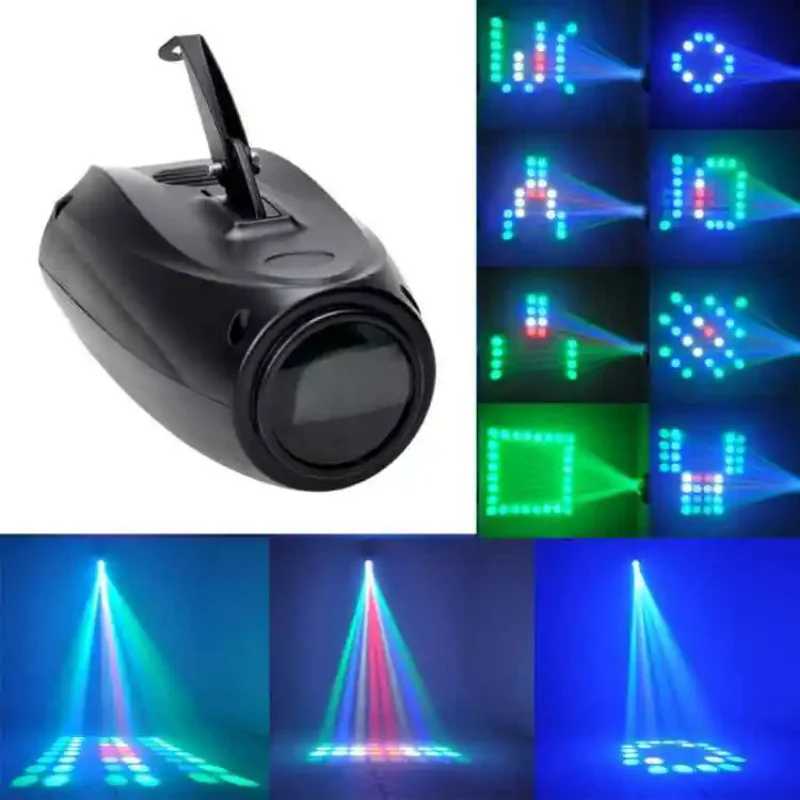 

DJ Disco Beam Patterns RGBW Stage Light 64Leds Auto and Voice-activated Moonflower Projector Lighting for Party Wedding New 2024