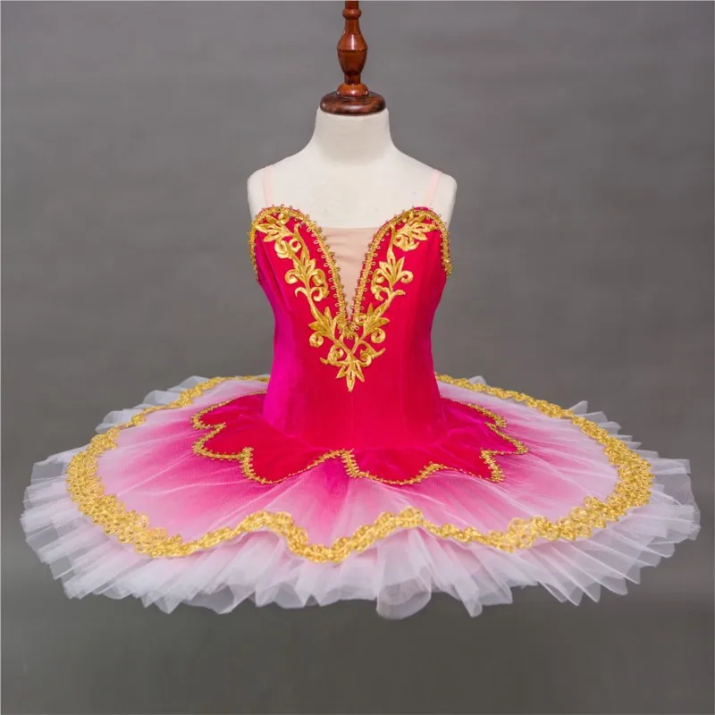 

Wholesale Professional Cheap Kids Girls Customized Performance Wear Red Ballet Tutu