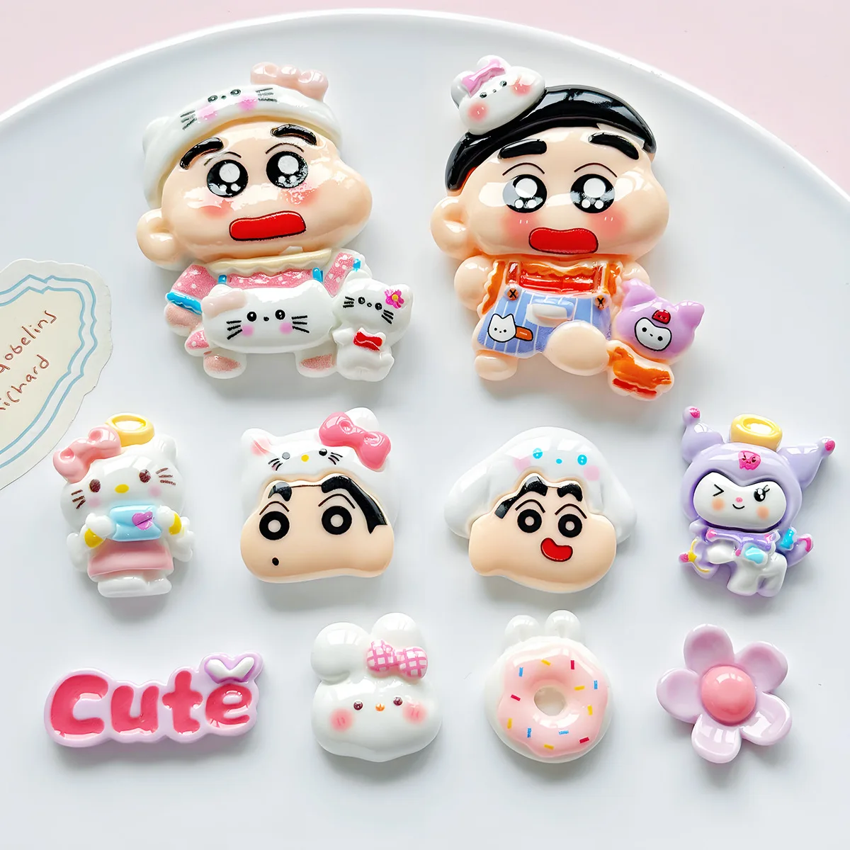 10Pcs Cartoon Crayon Shin-chan Shoe Charms For Clogs Bubble Slides Sandals Removable Shoe Decorations Accessories Christmas Gift