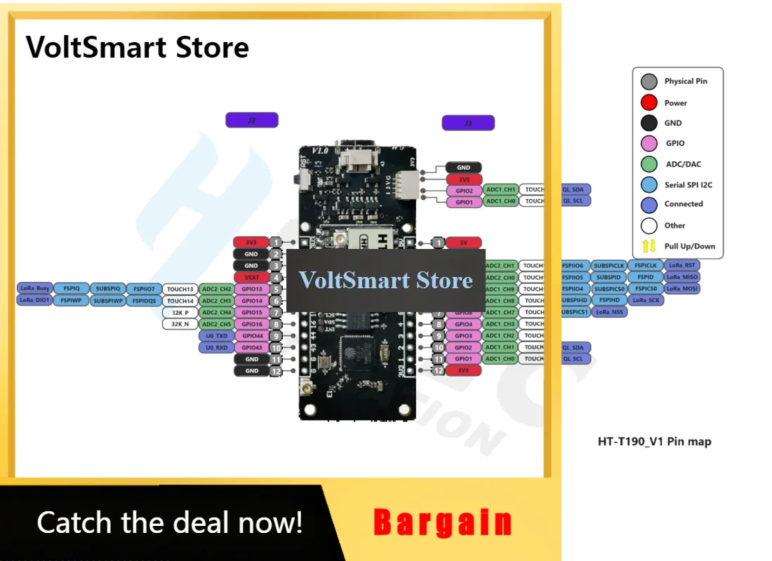 VoltSVision Master 1.9-inch ESP32S3 SX1262 LoRaWAN Development Board