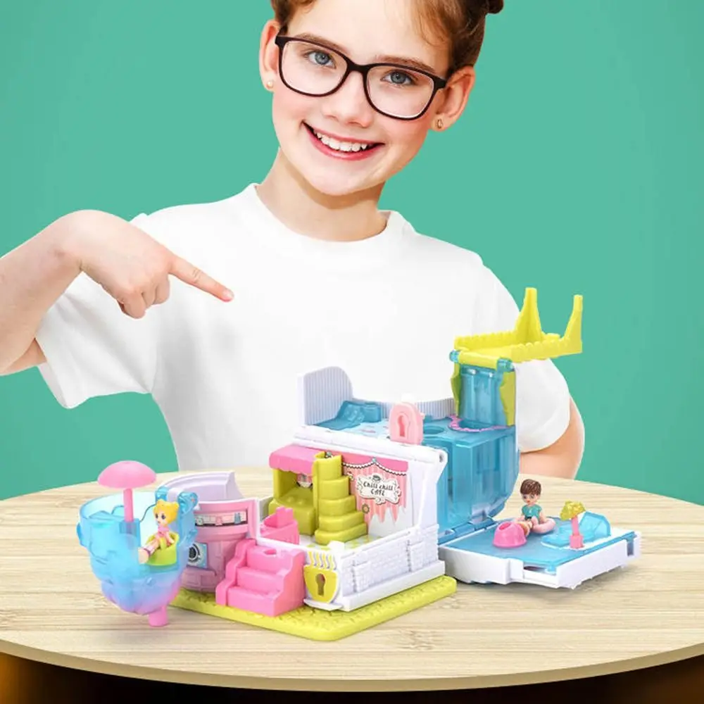 Creative Simulation Play House Toys 3D Interactive Miniature Villa Model with Lighting and Music Cosplay Houses with Furniture