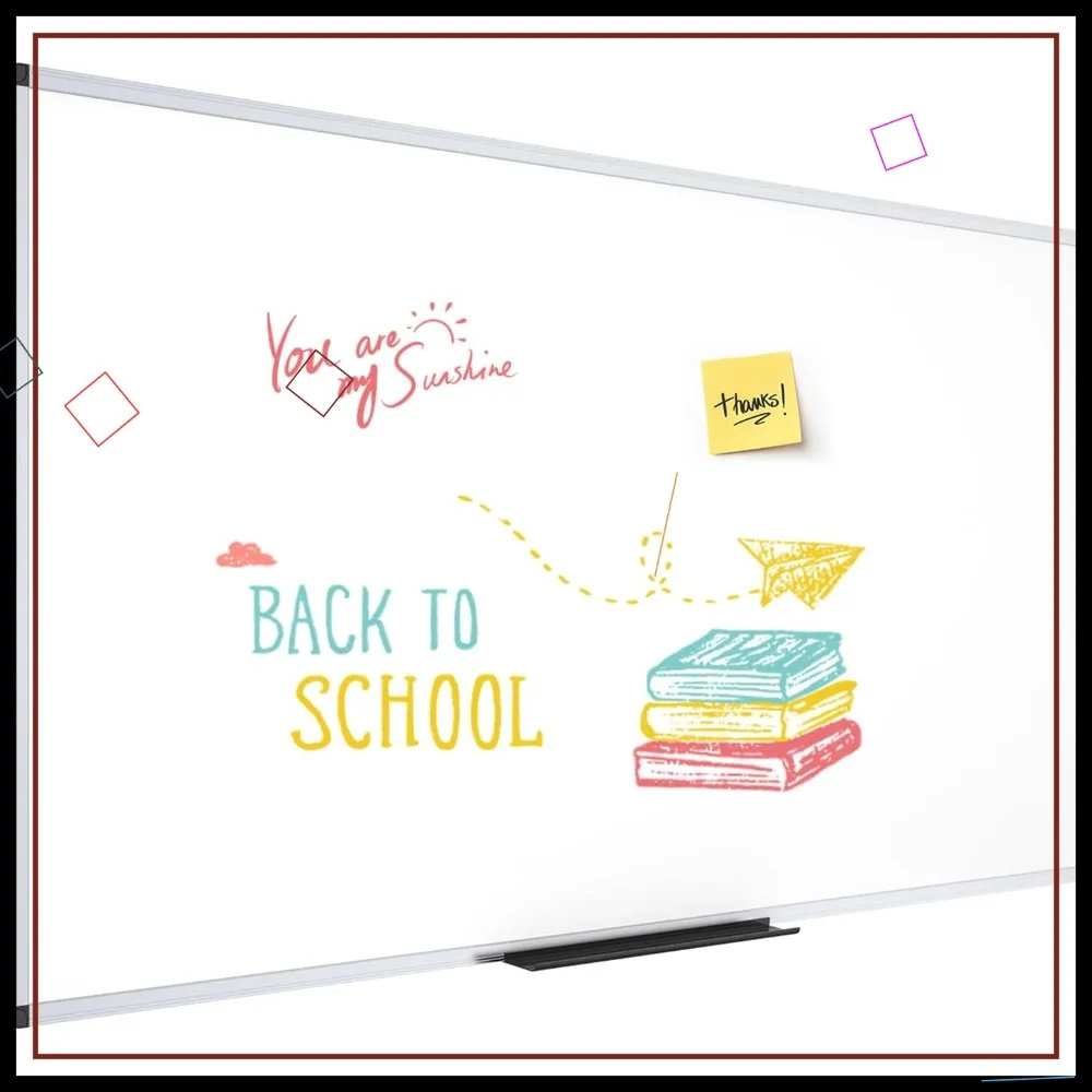

60x36 Inch Wall Mounted Dry Erase Whiteboard for School, Office, and Home Use