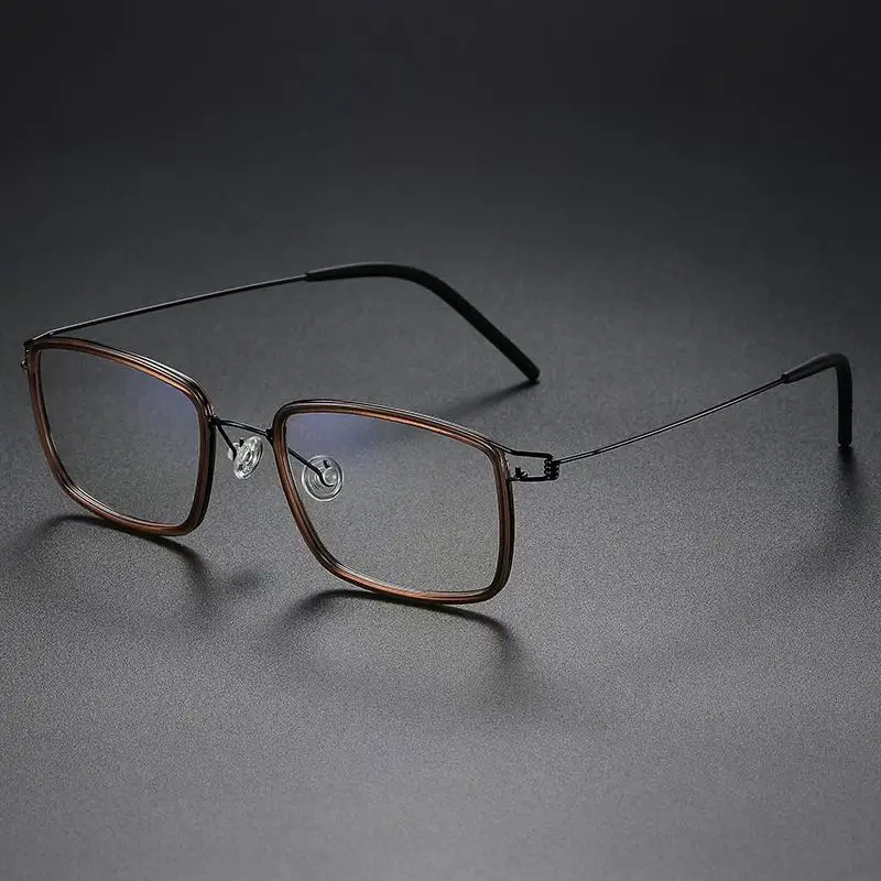 

Handmade Retro Square Acetate Denmark Women Designer Screwless for Men Prescription Myopia Blue Light Ultra-light Eyeglasses