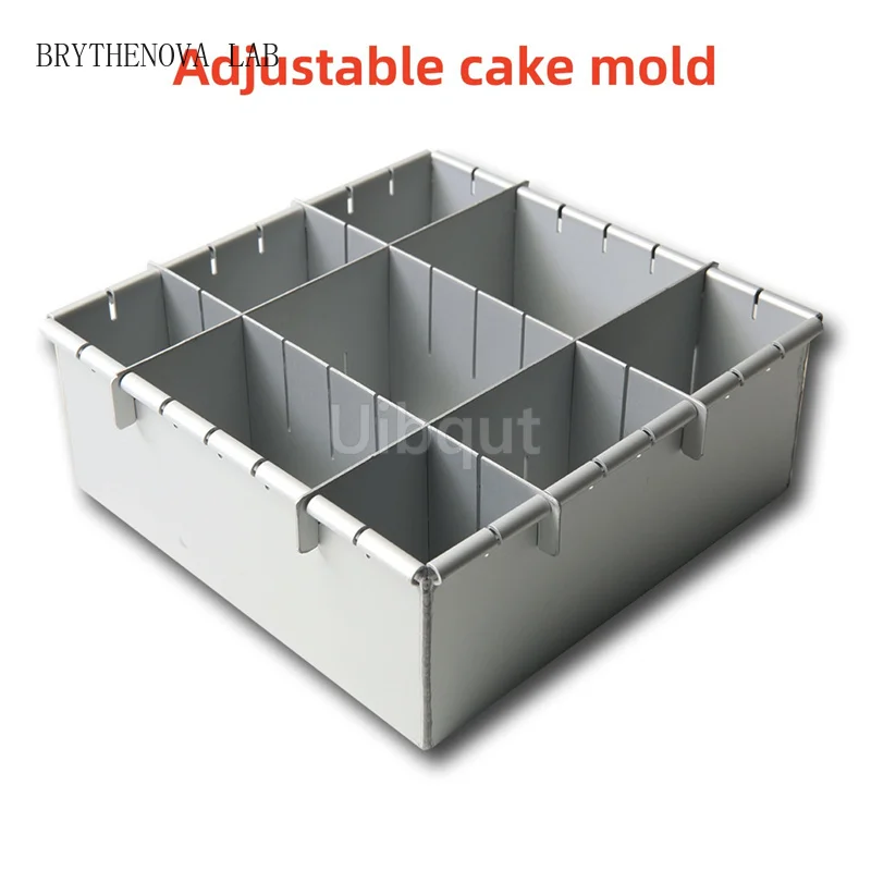 Square adjustable cake mold between 1-12 inches rectangular ancient Mold Cake Anodized Aluminum Baking Tin Pan Chiffon