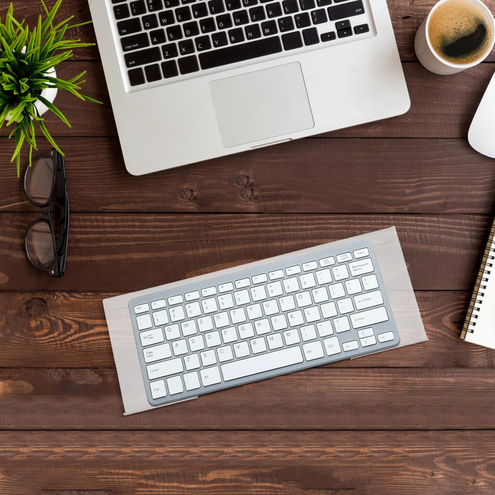 

Acrylic Keyboard Tray Clear Desk Organizer Modern Design Space Saving Easy Installation Durable Smooth Typing Experience Office