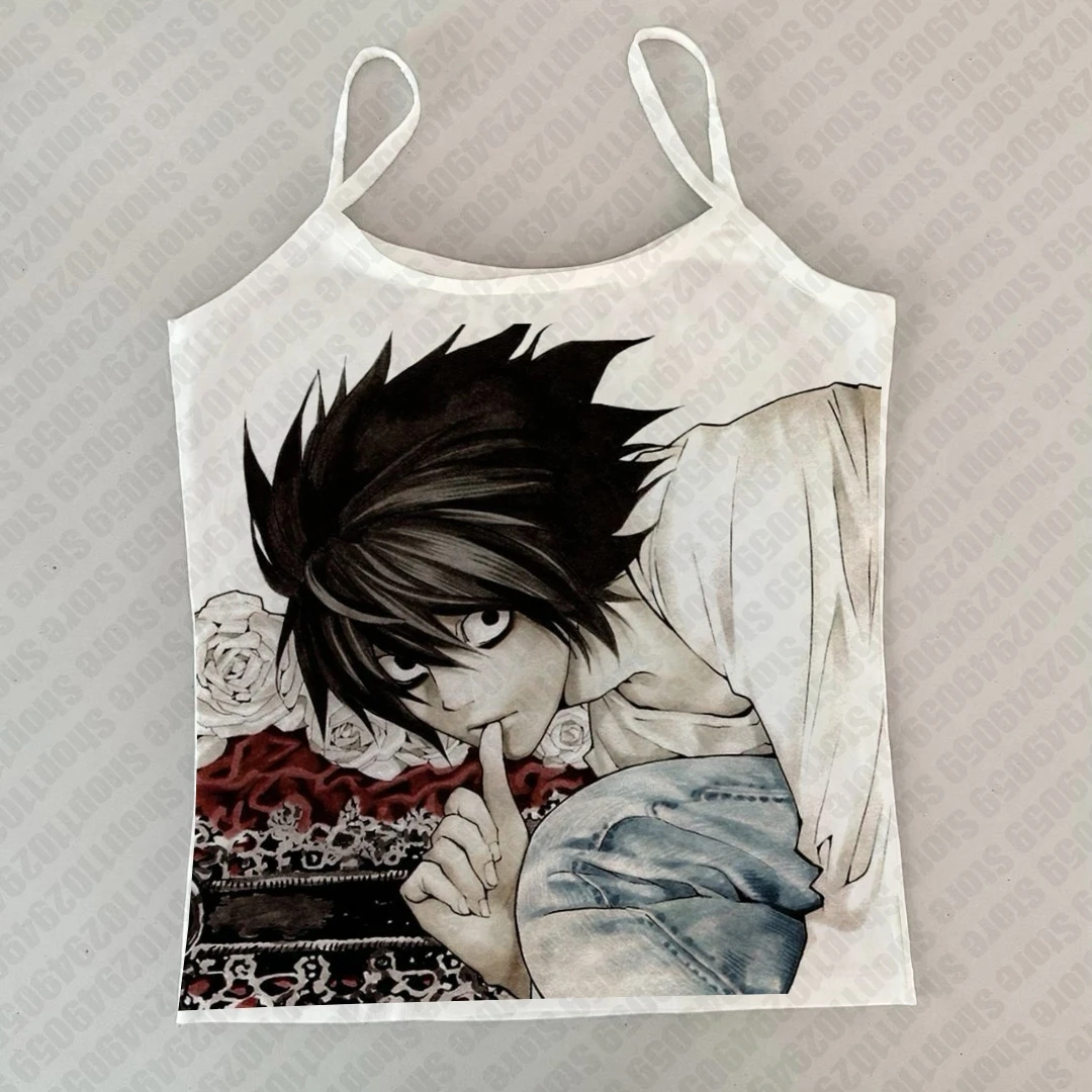 2000s Vintage Gothic Aesthetic Y2k Style Print Tank Tops Sleeveless Women Crop Fairycore Sexy Corset Grunge Tank Punk Emo Girls