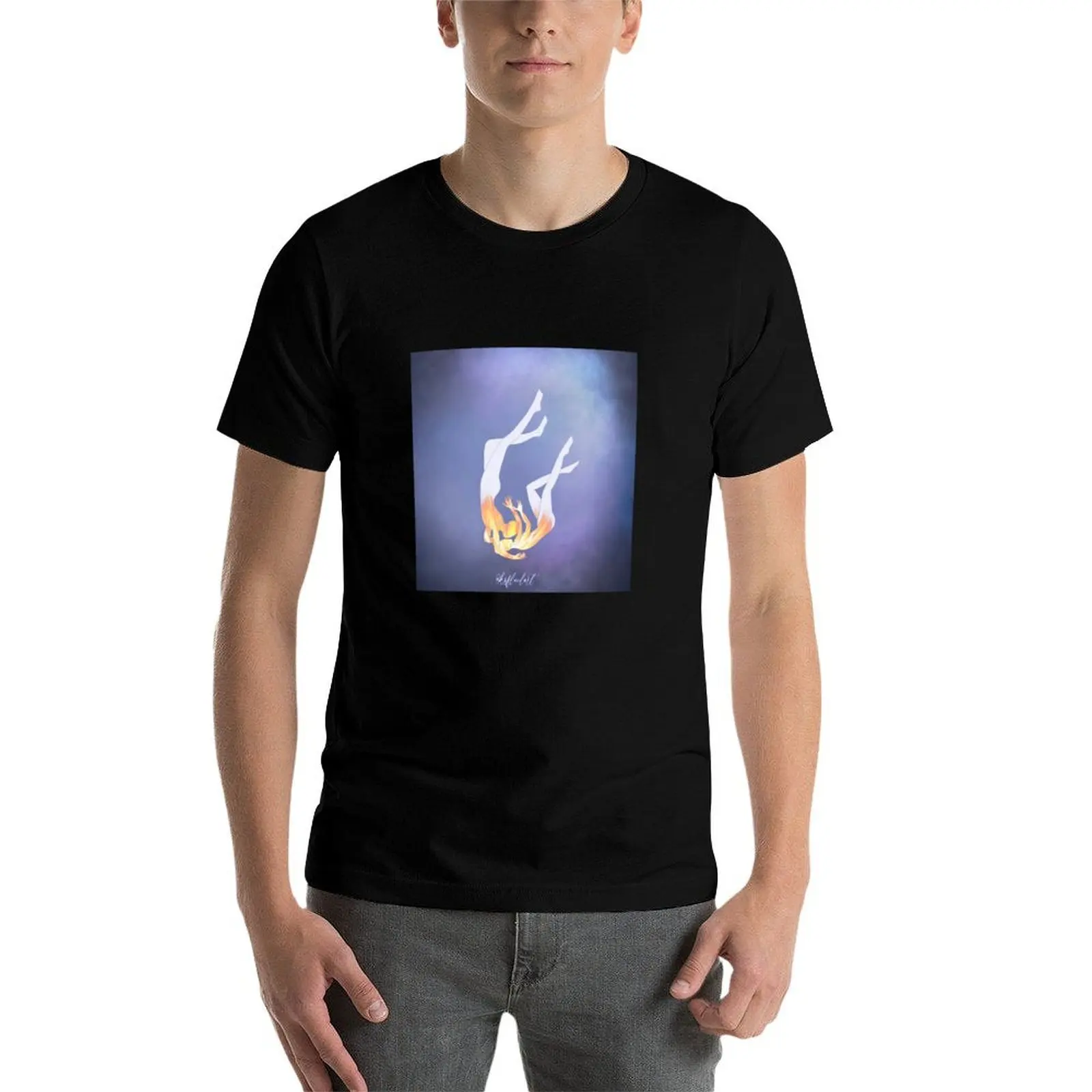 Twin Flame T-Shirt Pria T Shirt Katun Kualitas Tinggi Pria T Shirt Mewah