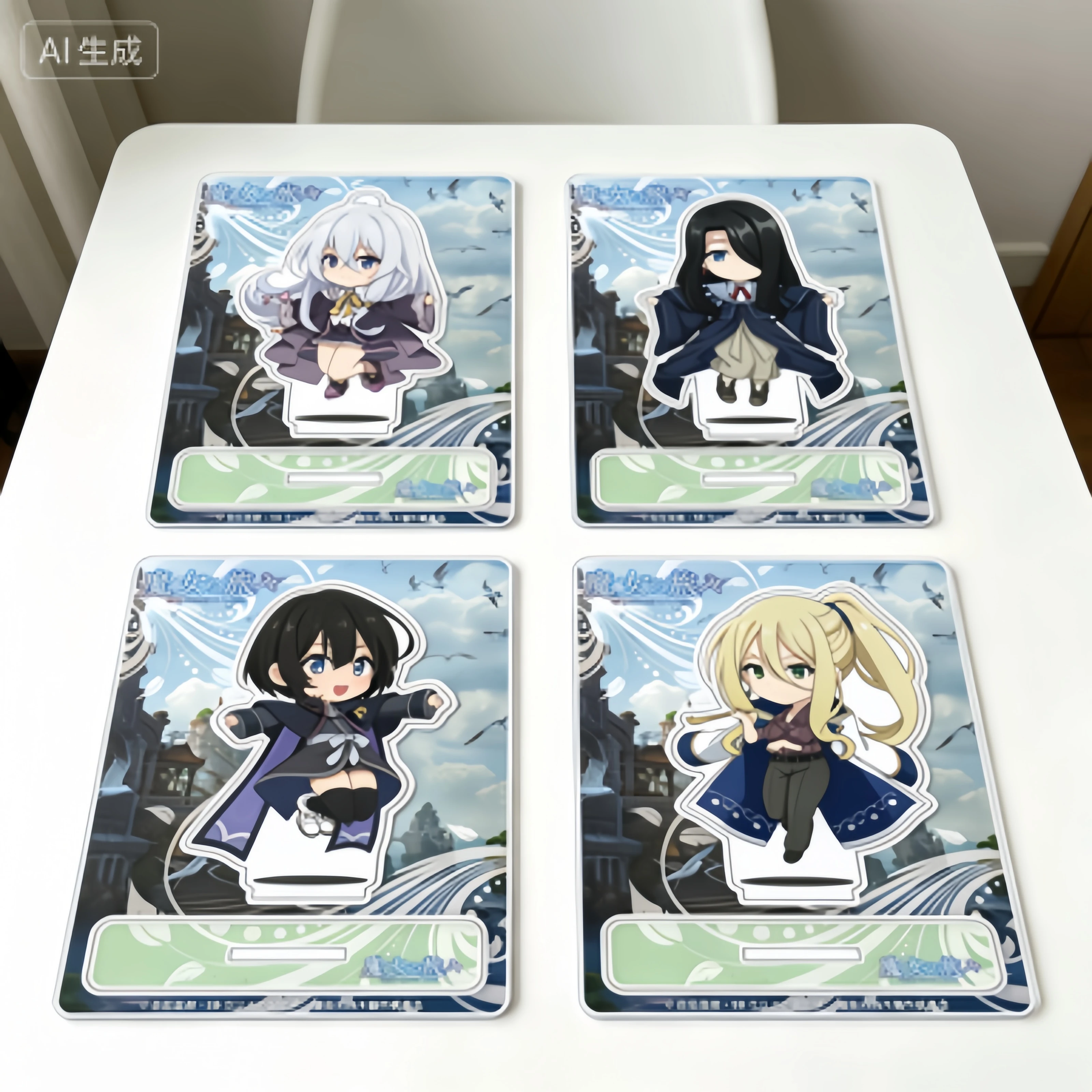 Venta al por mayor: Anime Wandering Witch: The Journey of Elaina - Soporte de acrílico para figura de Fran Saya, placa de exhibición, regalos, llaveros de 10 cm