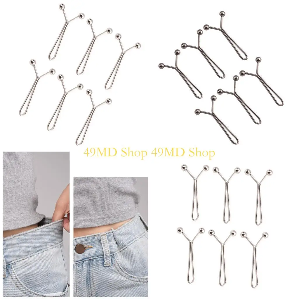 

49MD Adjustable Tighten Waist Button Pin for Women Jeans Fastening Waist Button