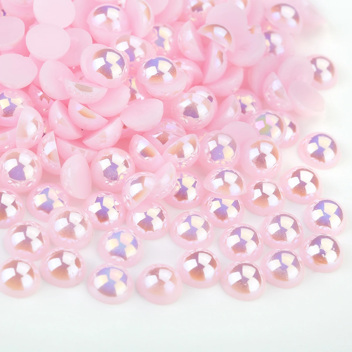 AB Color Imitation Pearls Craft Half Round Flatback Beads For DIY Nail Art Decorative Jewelry Making Findings DIY Accessories