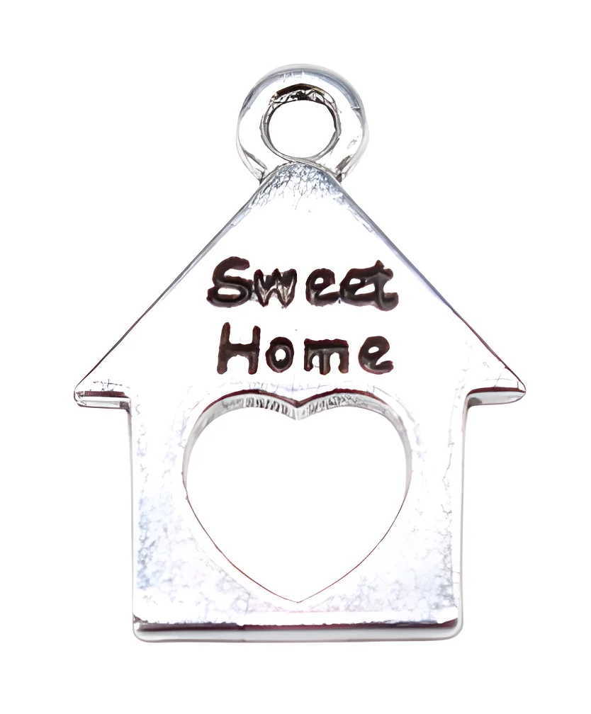 

30pcs 17x13mm Zinc alloy metal antiqued silver color house design pendant for jewelry handmade T0044