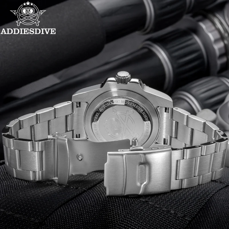 ADDIESDIVE mode hommes montre automatique saphir cristal lumineux en acier 316L Date 200M plongée lunette en céramique montres mécaniques