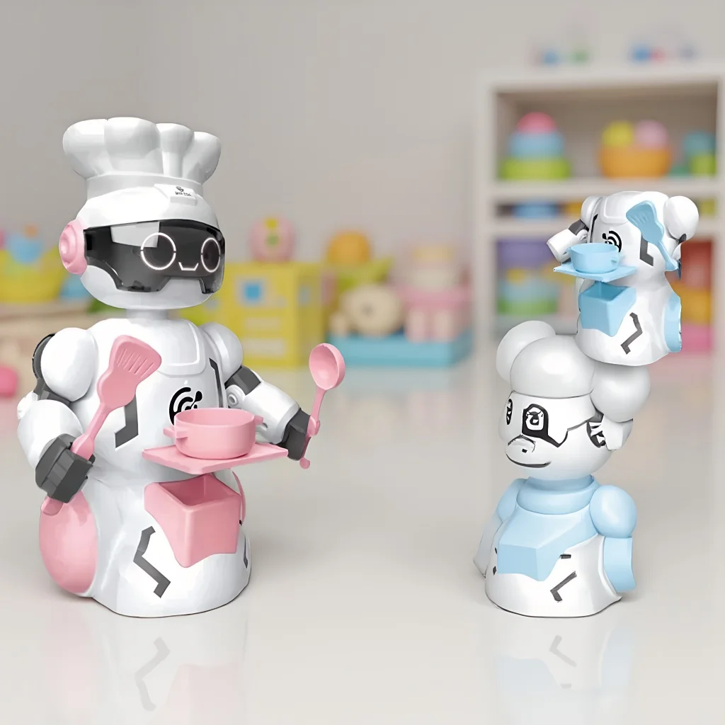 

Early Education Robot Toy: Fun Chef Walking Singing with Light-Up Music for Kids.