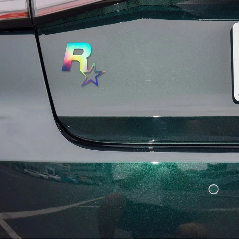 5-Point Star R-Star Logo Waterproof Vinyl Stickers Decals Car Motorcycle Helmet Laptop Tank Fairing Auto Exterior Styling Decal