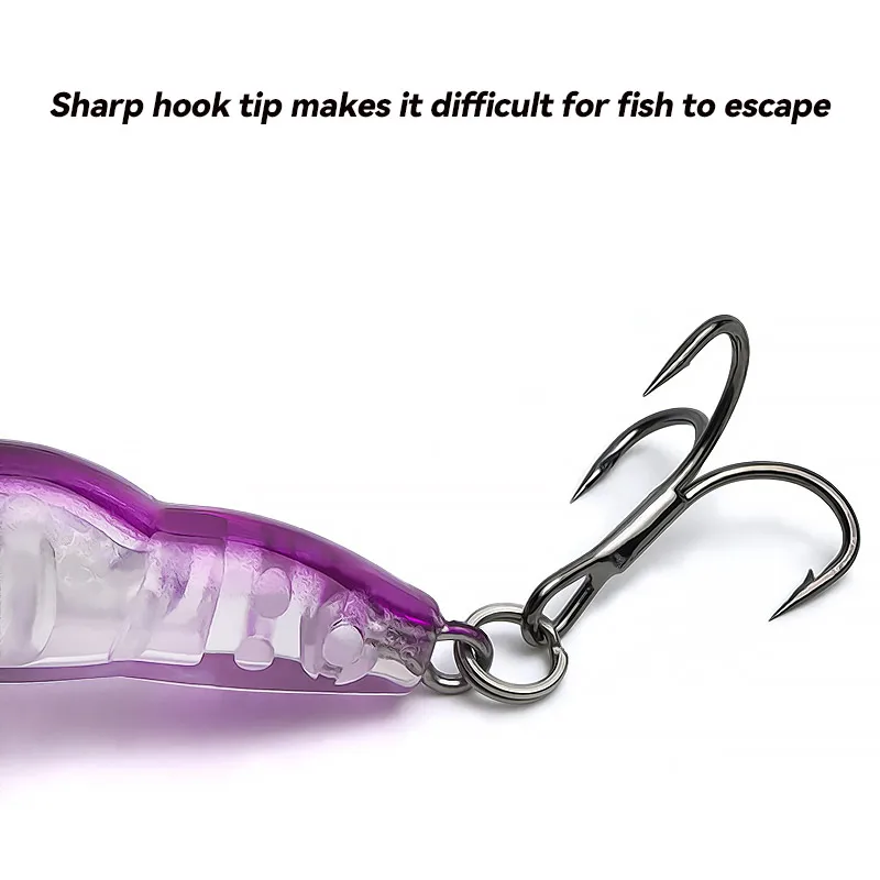 BAZOOKA 13.3g Fishing Lure Swimbait Carp Bass Pike Baits Long throw lightning shrimp bait with built-in lead block hard bait
