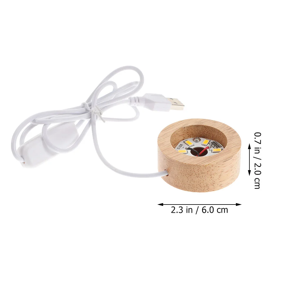 Light Socket Crystal Ball Lamp Holder Balls Decorate Wood Base Crafts Pedestal Lighting