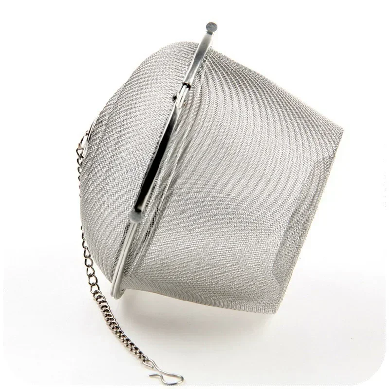 مصفاة شاي من الفولاذ المقاوم للصدأ مع قفل توابل ، كرة على شكل بيضة ، مصفاة شبكية ، فلتر متعدد الدورات ، مطبخ ، حساء ، حساء ، توابل ، غربال #5