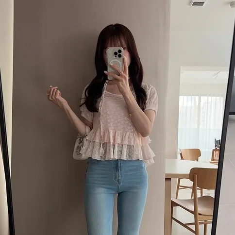 

Милое японское кружево Bubble Sve с рюшами по подолу и поясом из полиуретана, полиэфирное волокно, новинка лета 2022, женское поступление irt