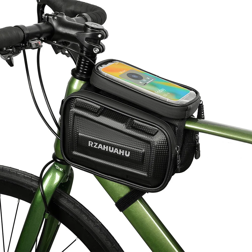 

3л сумка на переднюю раму велосипеда с поддержкой сенсорного экрана, держатель для велосипедного телефона, большая вместительная сумка для велосипедной верхней трубки, аксессуары для горного велосипеда