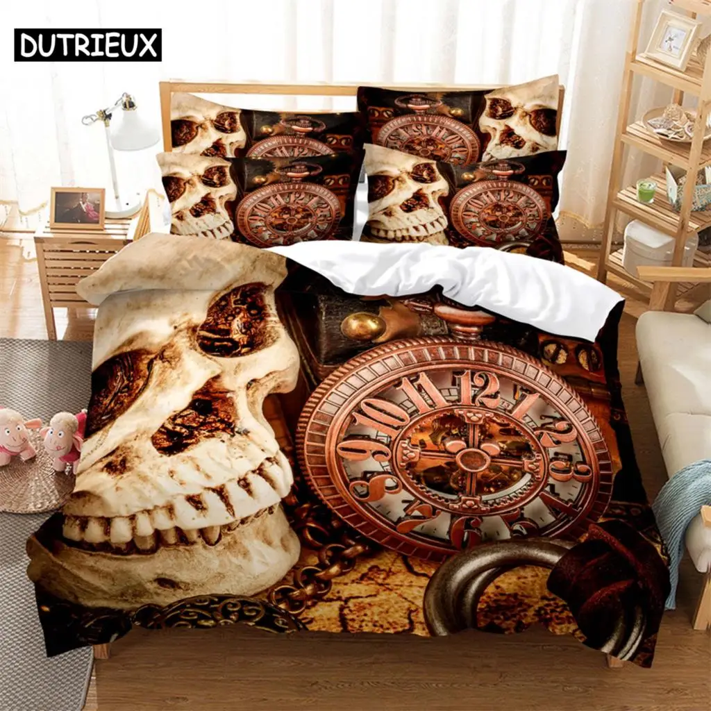 

Skeleton Fashion Bedding Set 2/3pcs 3D Digital Printing Duvet Cover Sets 1 Quilt Cover + 1/2 Pillowcases US/EU/AU Size