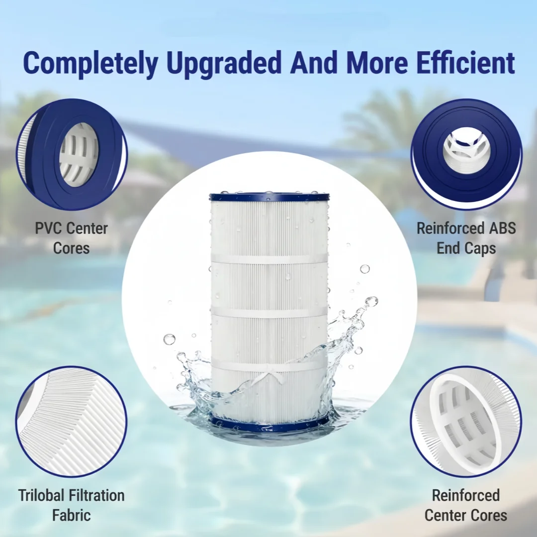 2pcs  PA90 Pool Filter Replacement Cartridge Compatible with Unicel C-8409 Pool Supplies