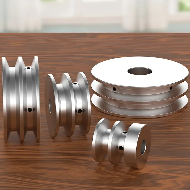 1pcs Aluminum alloy V-belt pulley A-type double-slot motor motor pulley industrial drive wheel V-slot