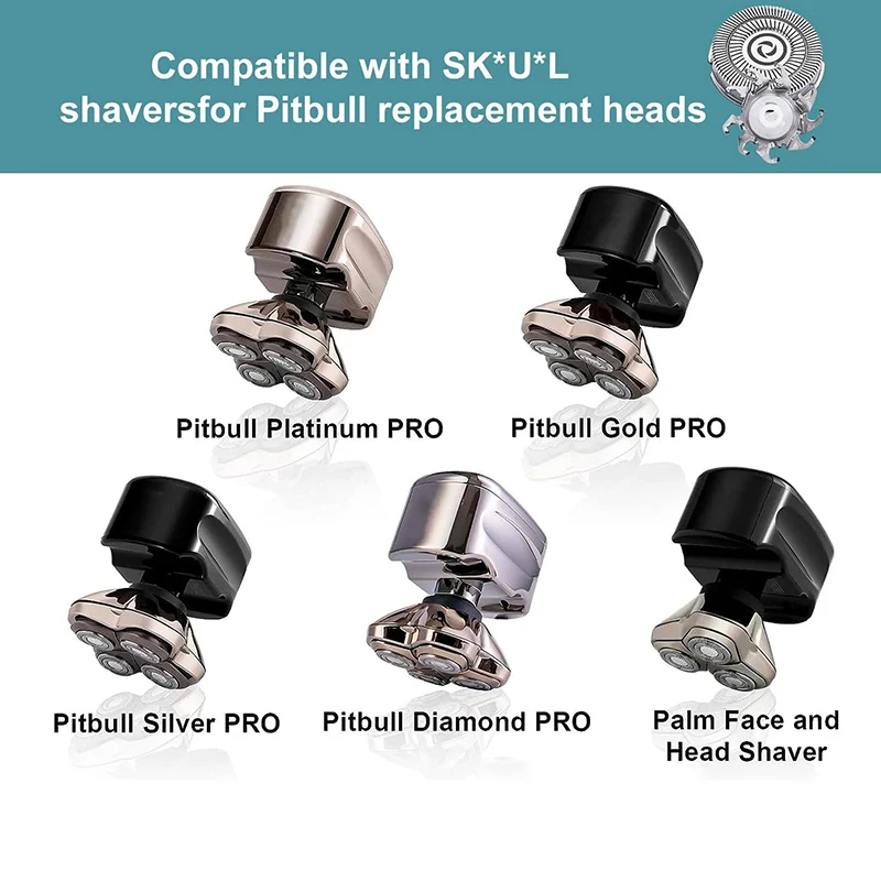 Shaver Replacement Blades Compatible with Skul Shaver Pitbull Gold PRO Shaver Replacement Blade, Shaver Replacement Heads