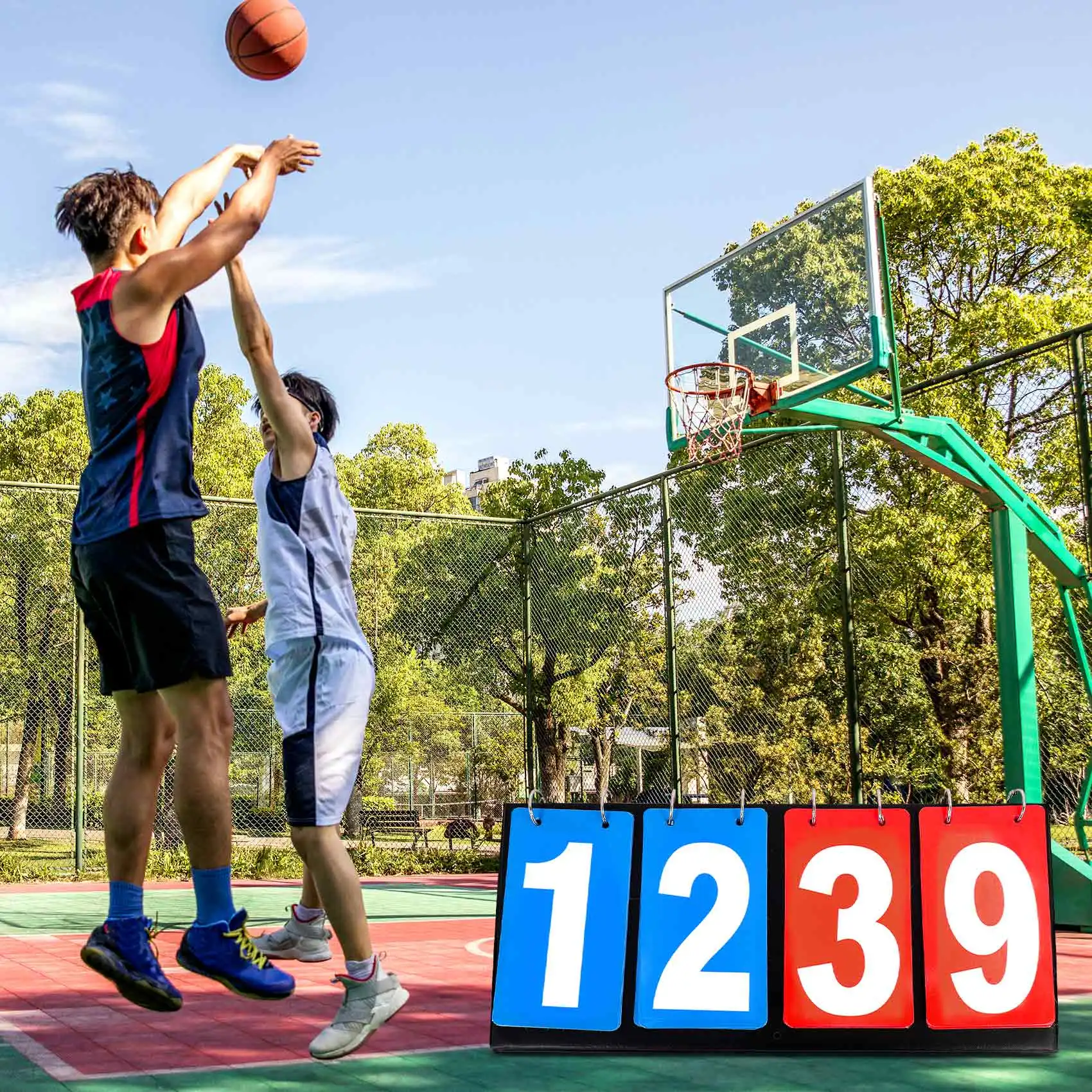 4 Digit Score Board Basketball Soccer Scoreboard for Basketball Football Badminton Volleyball Table