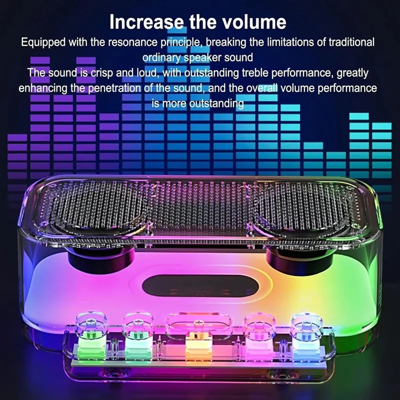 Super Sale Z6 Wireless Bluetooth Speaker with HiFi Stereo Sound, LED Color Lights, Portable Design, Mechanical Button USB Speake